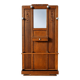 Art Deco Wardrobe Solid Carved Oak Bevelled Mirror 1930