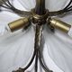 Vintage 1980s-90s Hollywood Regency Art Deco Bronze Mariner Seashell Chandelier