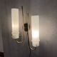 Brass Opaline Glass Sconces Set of 2 1950’s