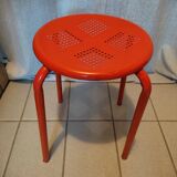Patinated metal stool