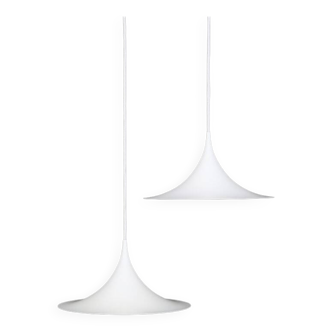 Set of 2 Fog & Mørup 'Semi' 38 cm pendant lamps / Torsten Thorup / Claus Bonderup / Danish modern design