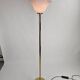 Italian floor lamp with pink Murano glass and brass foot