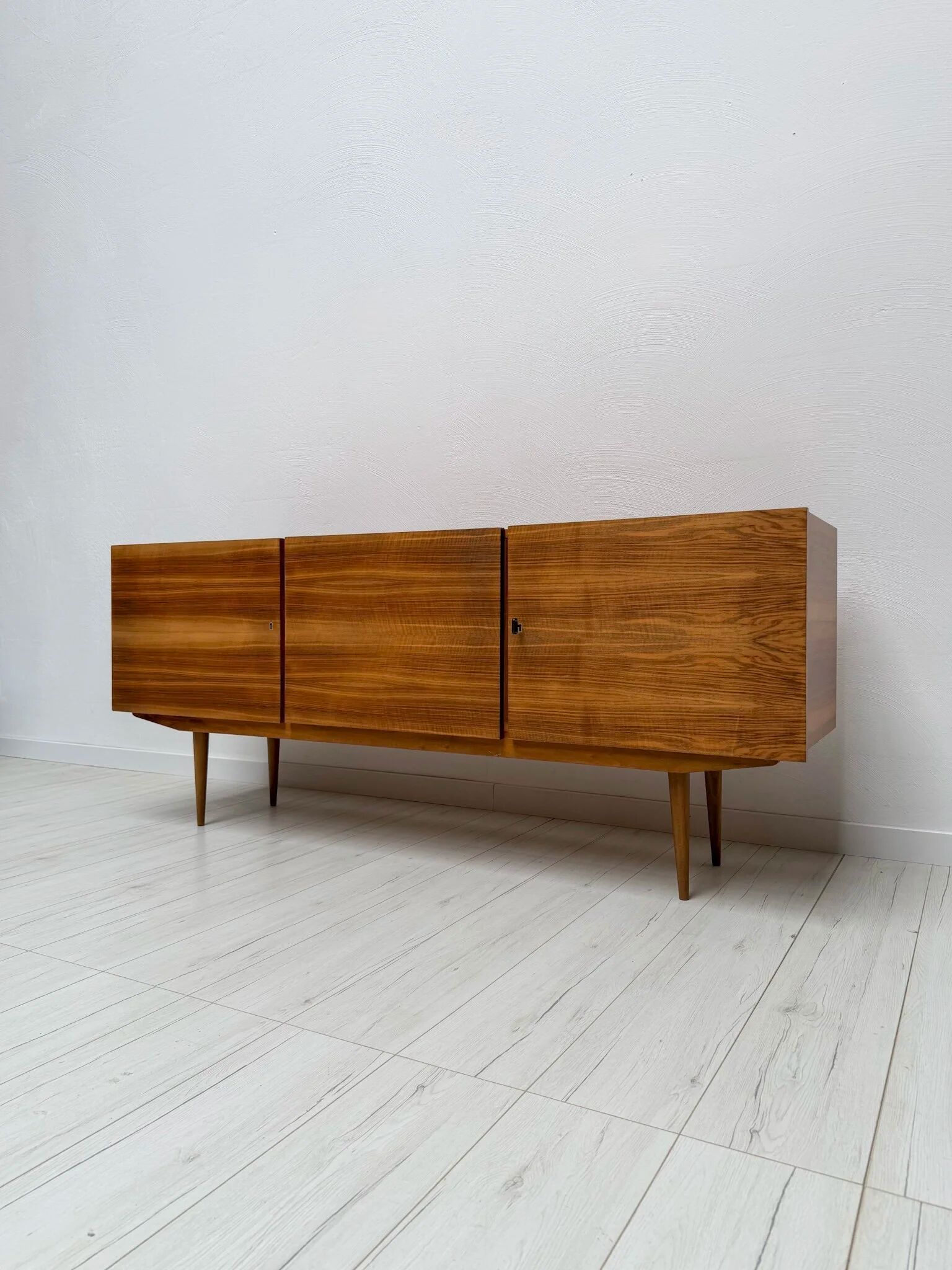 1960s vintage German mid-century walnut sideboard