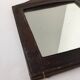 Mirror in saddle-stitched leather