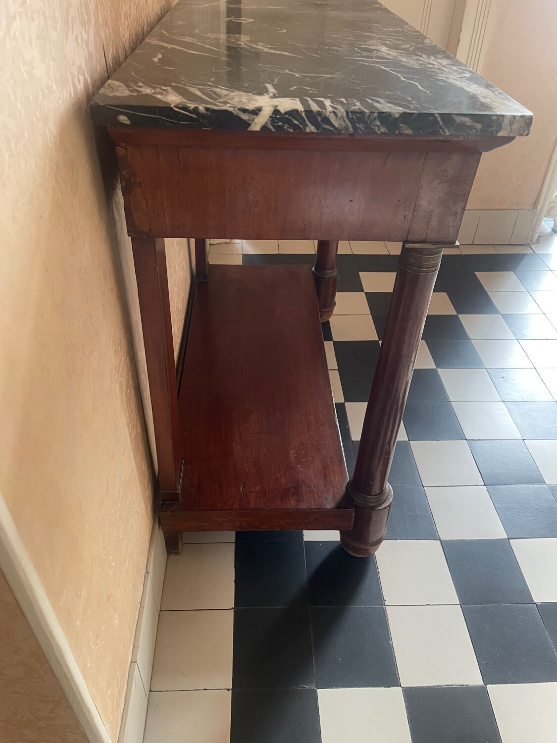 Mahogany console from the Empire period.