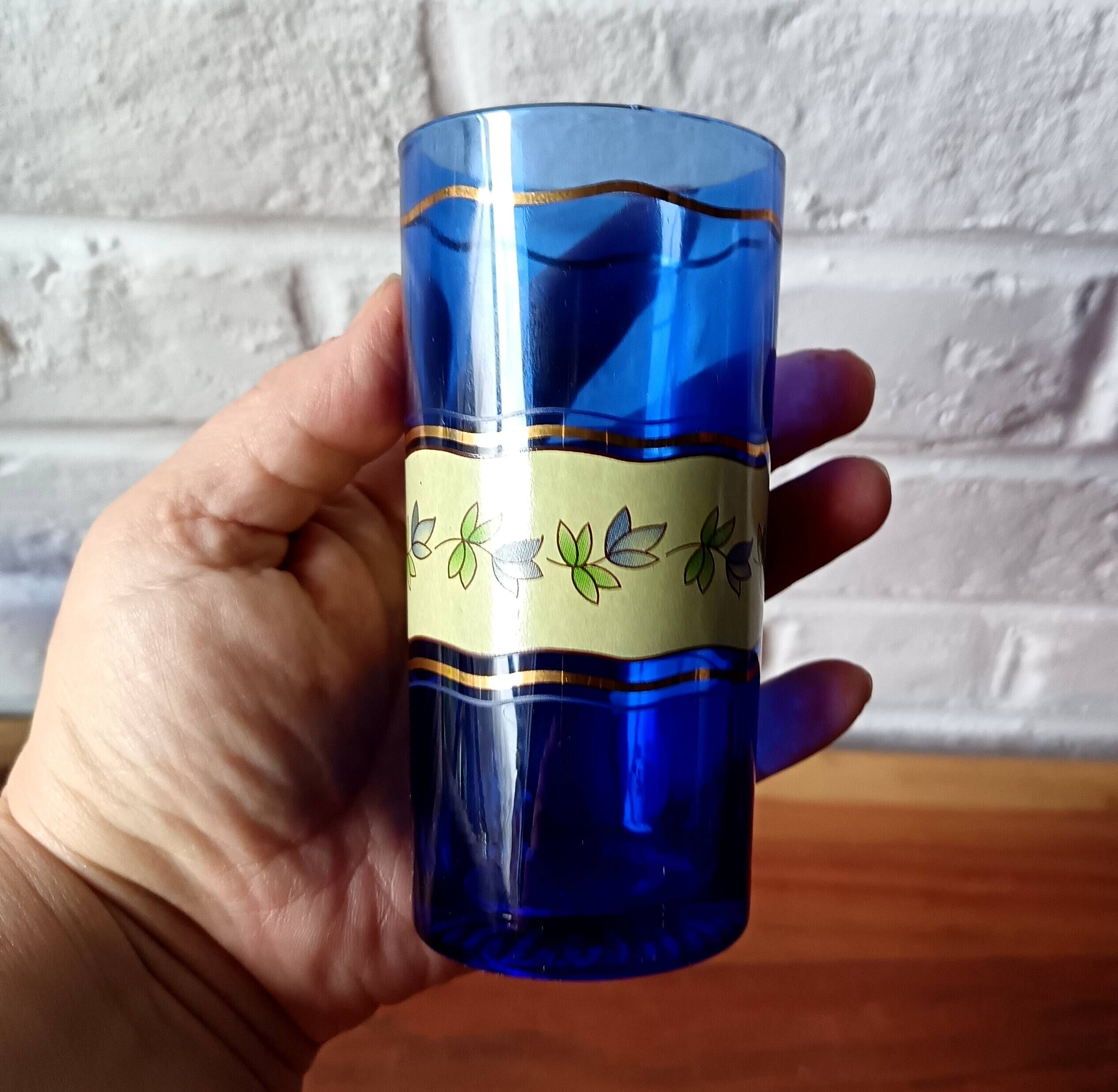 Vintage Cobalt Blue Orangeade Set