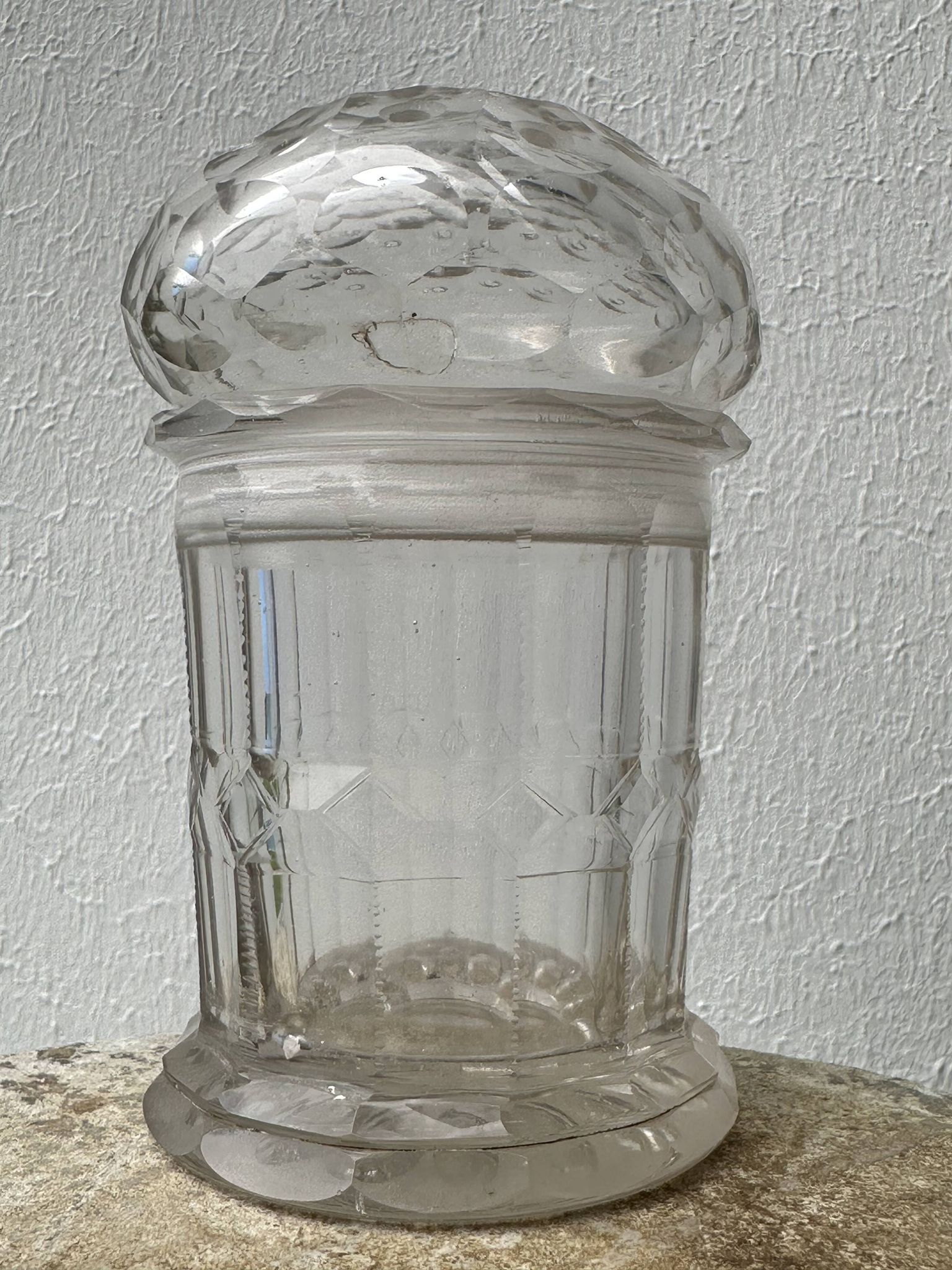 Saupoudreuse à sucre en cristal, XVIIIème siècle