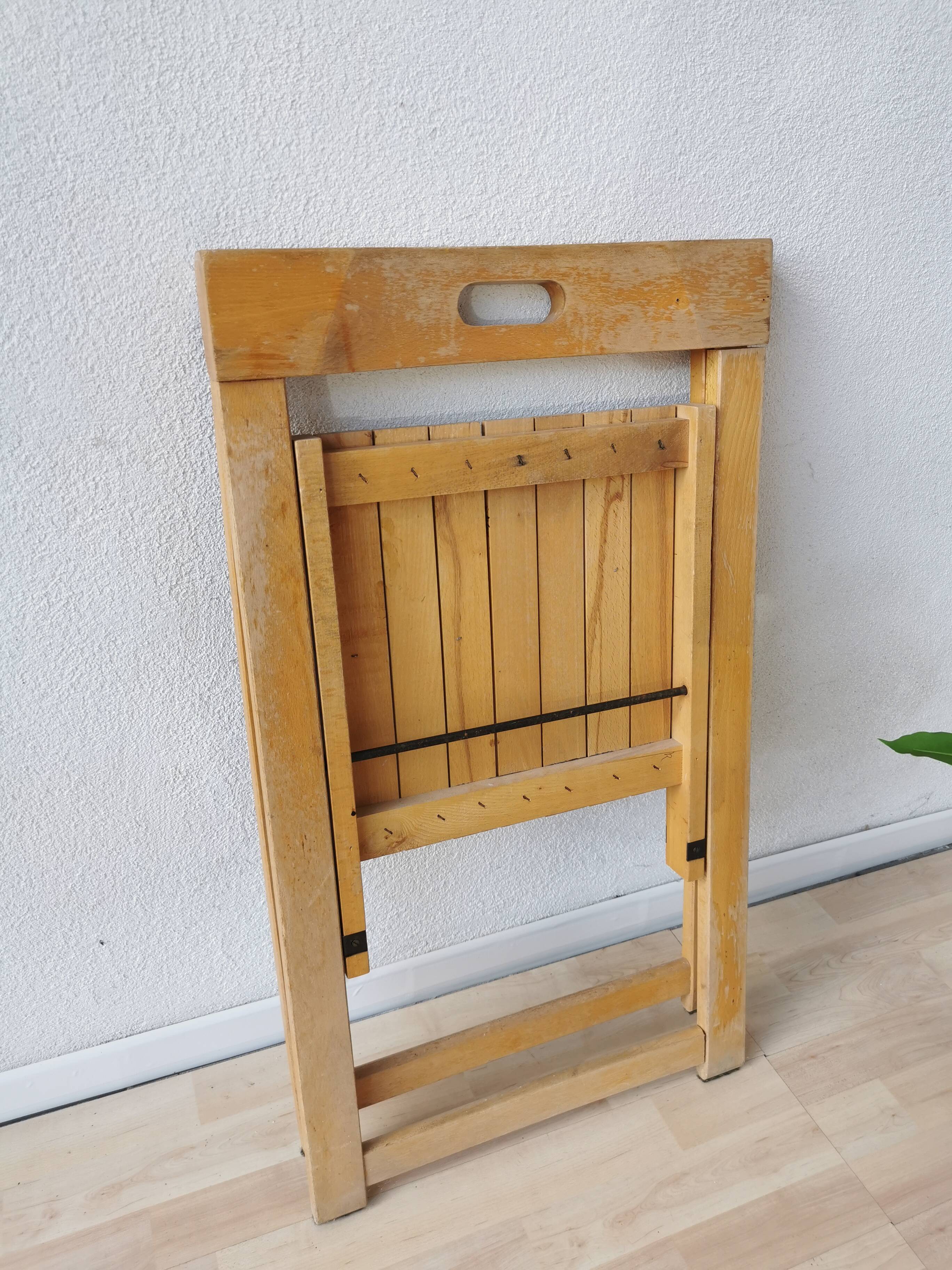 Vintage Trieste Folding Wooden Chair by Aldo Jacober, 1970s