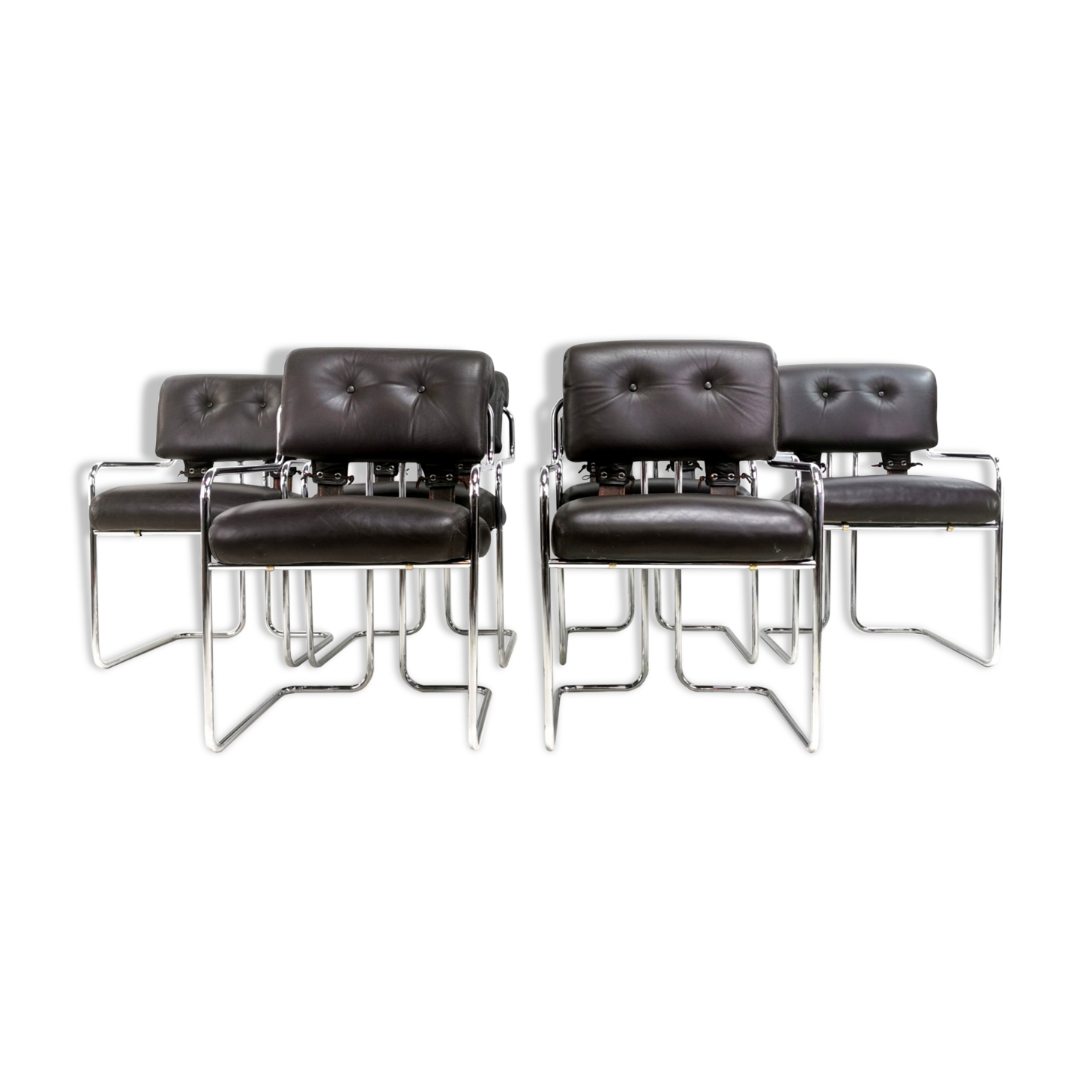Set of 6 Tucroma chairs by Guido Faleschini