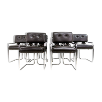 Set of 6 Tucroma chairs by Guido Faleschini
