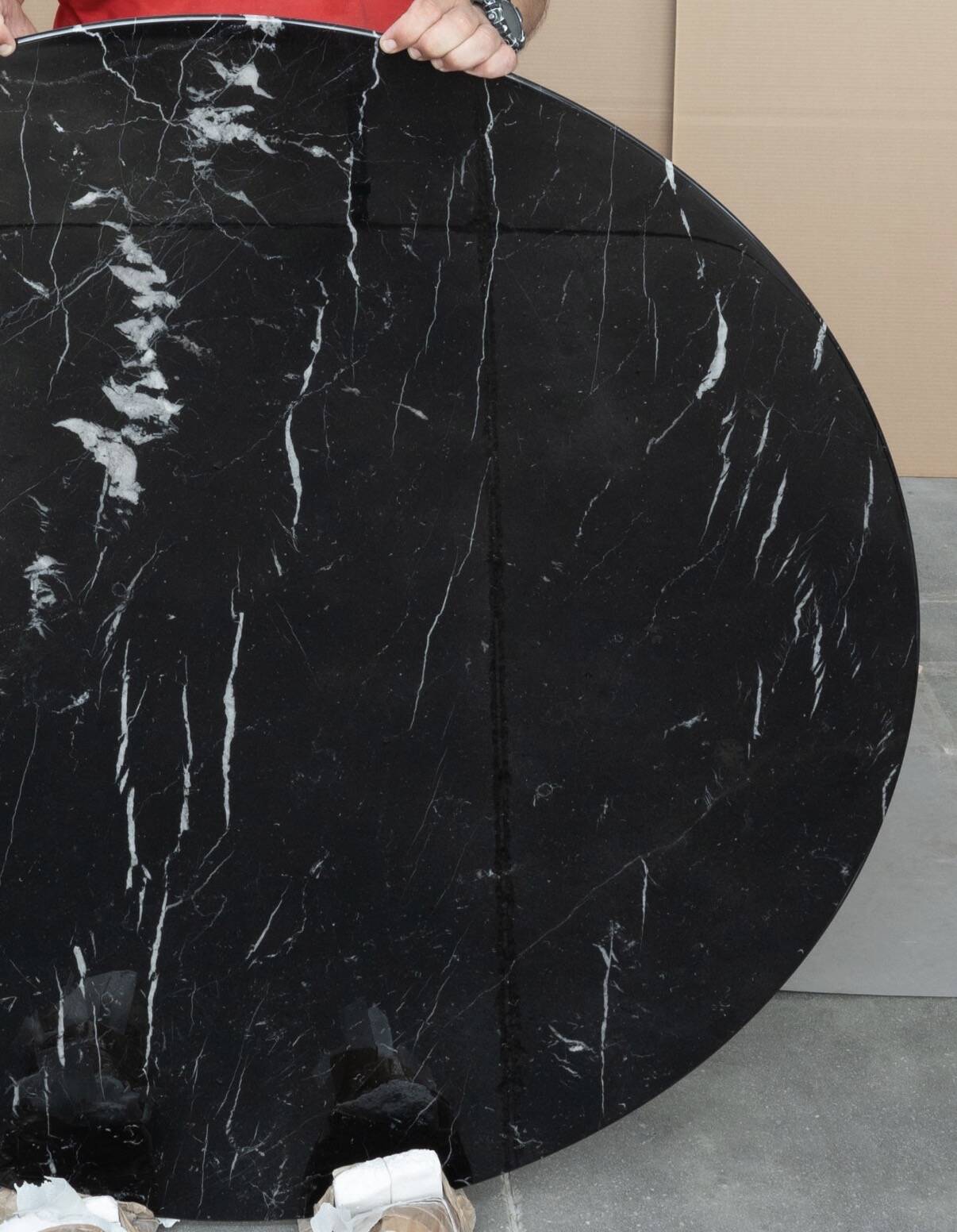 Original Knoll Tulip dining table (152cm) Nero Marquina glossy LIKE NEW!!