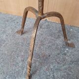 Brutalist gilded wrought iron floor lamp base 1970