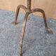 Brutalist gilded wrought iron floor lamp base 1970