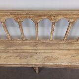 Patinated church pew