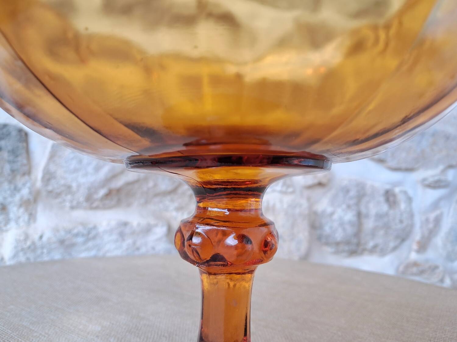 Amber glass cup