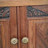 Antique wooden gramophone sideboard Art Deco France 1950