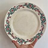 Set of 8 flat plates vintage model Cécile de HBCM