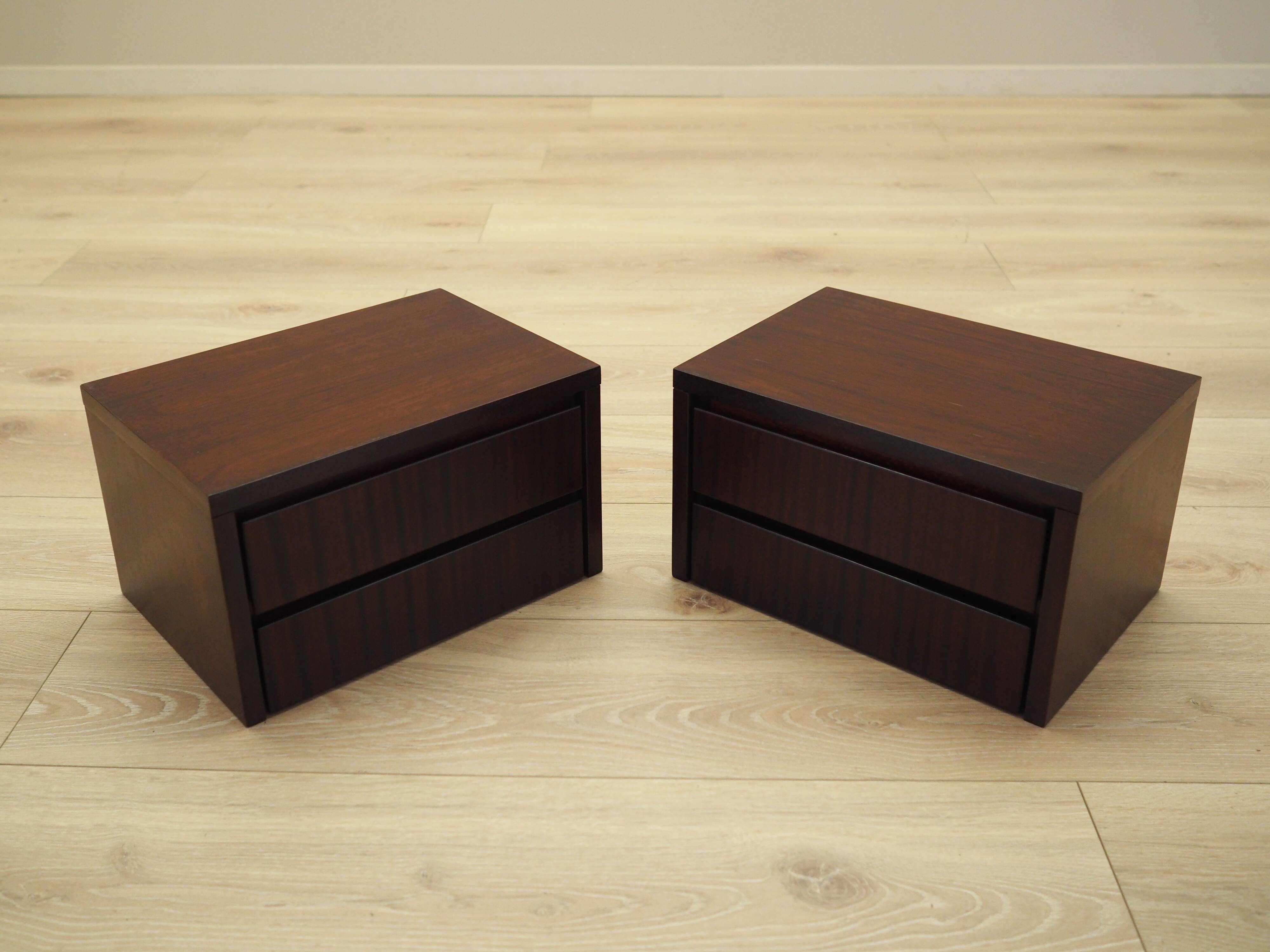 Set of hanging bedside cabinets, Danish design, 1970s, production: Denmark