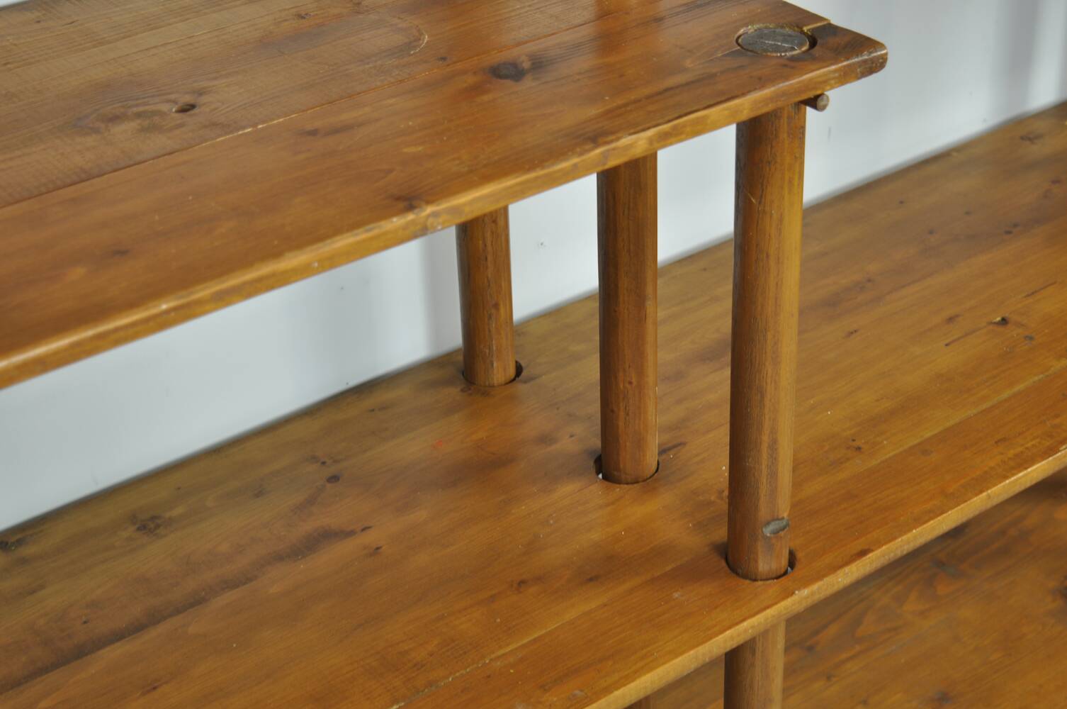 Handmade wooden bookshelf, 1960s