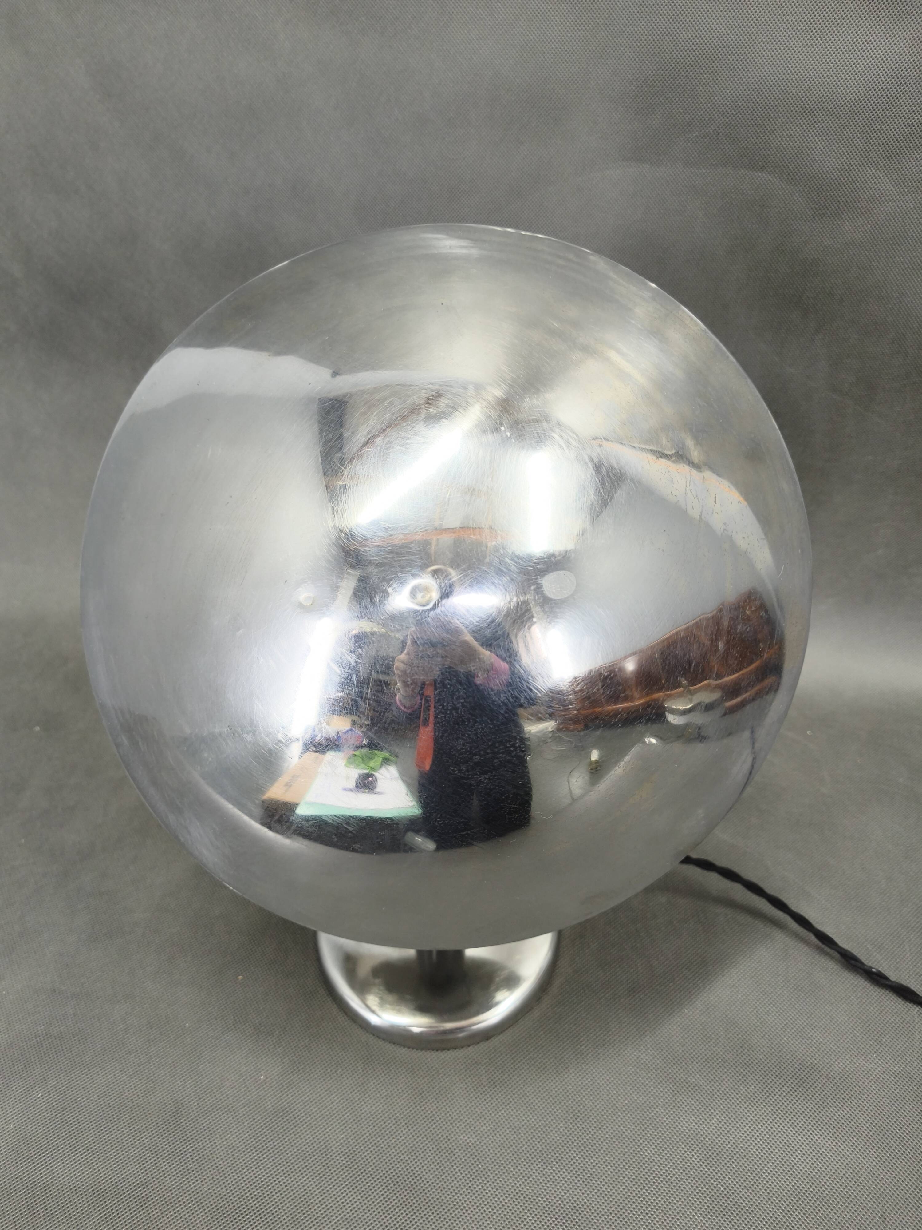 Lampe de table Bauhaus en chrome avec abat-jour réglable, années 1930
