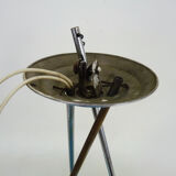 Old degue chandelier, suspension basin art deco 1 fire, in blue glass paste. signed degué
