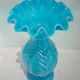 Vase opaline bleue
