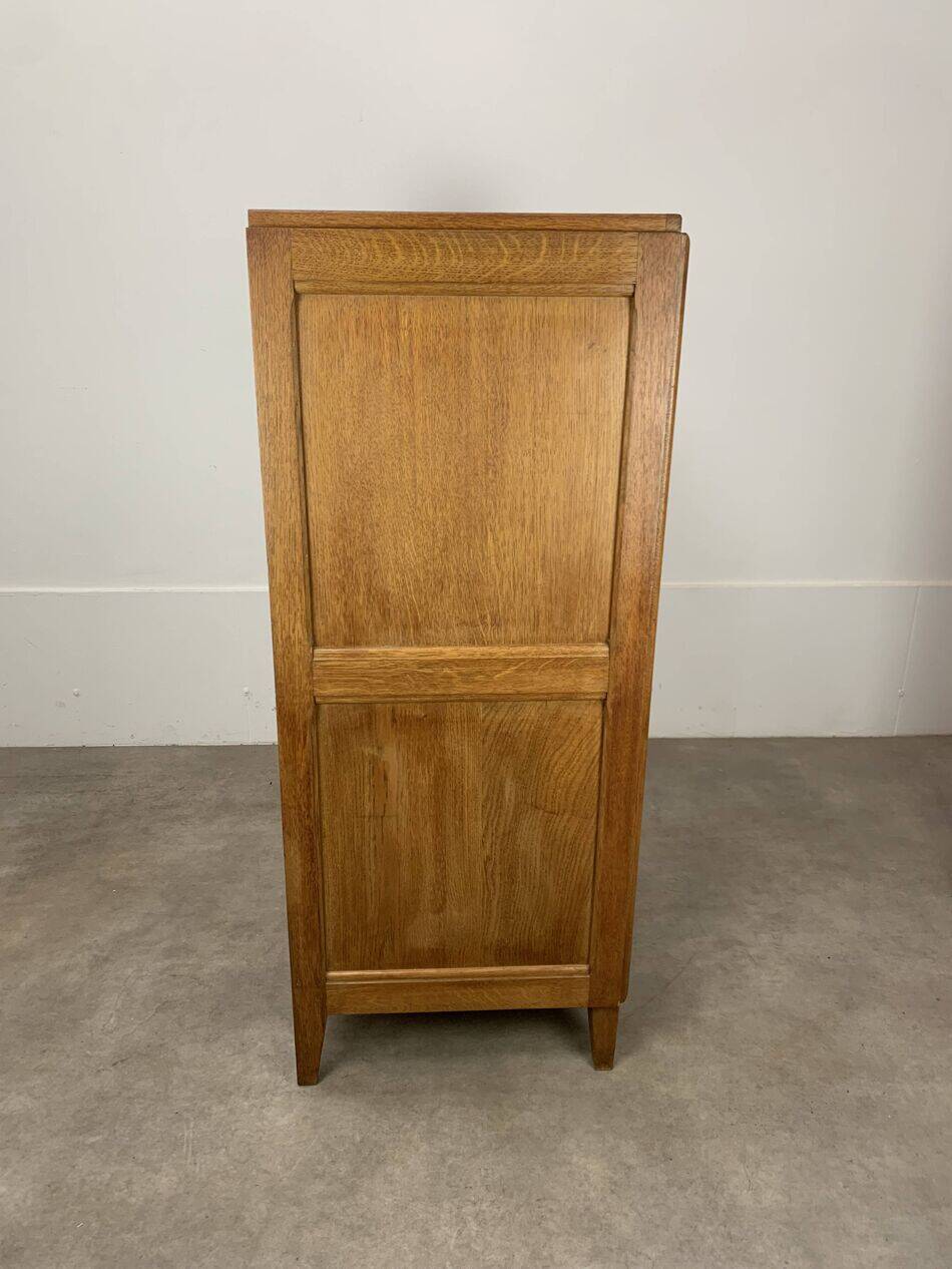 Secrétaire, bureau, commode en chêne, années 50