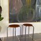 Set of 4 vintage industrial stools 50s