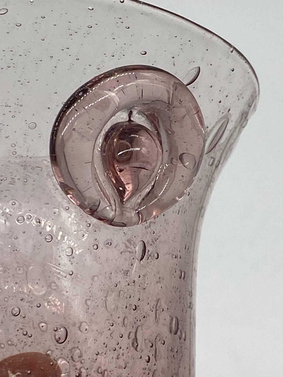 Seau à glaçons / à glace verre bullé, vintage