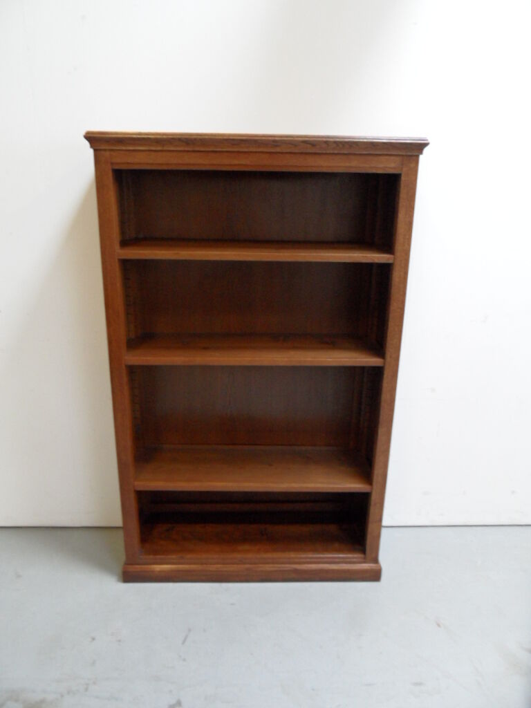 Vintage oak open bookcase