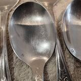 10 silver-plated ice cream scoops, Christofle Marly silversmith, engraved HBC