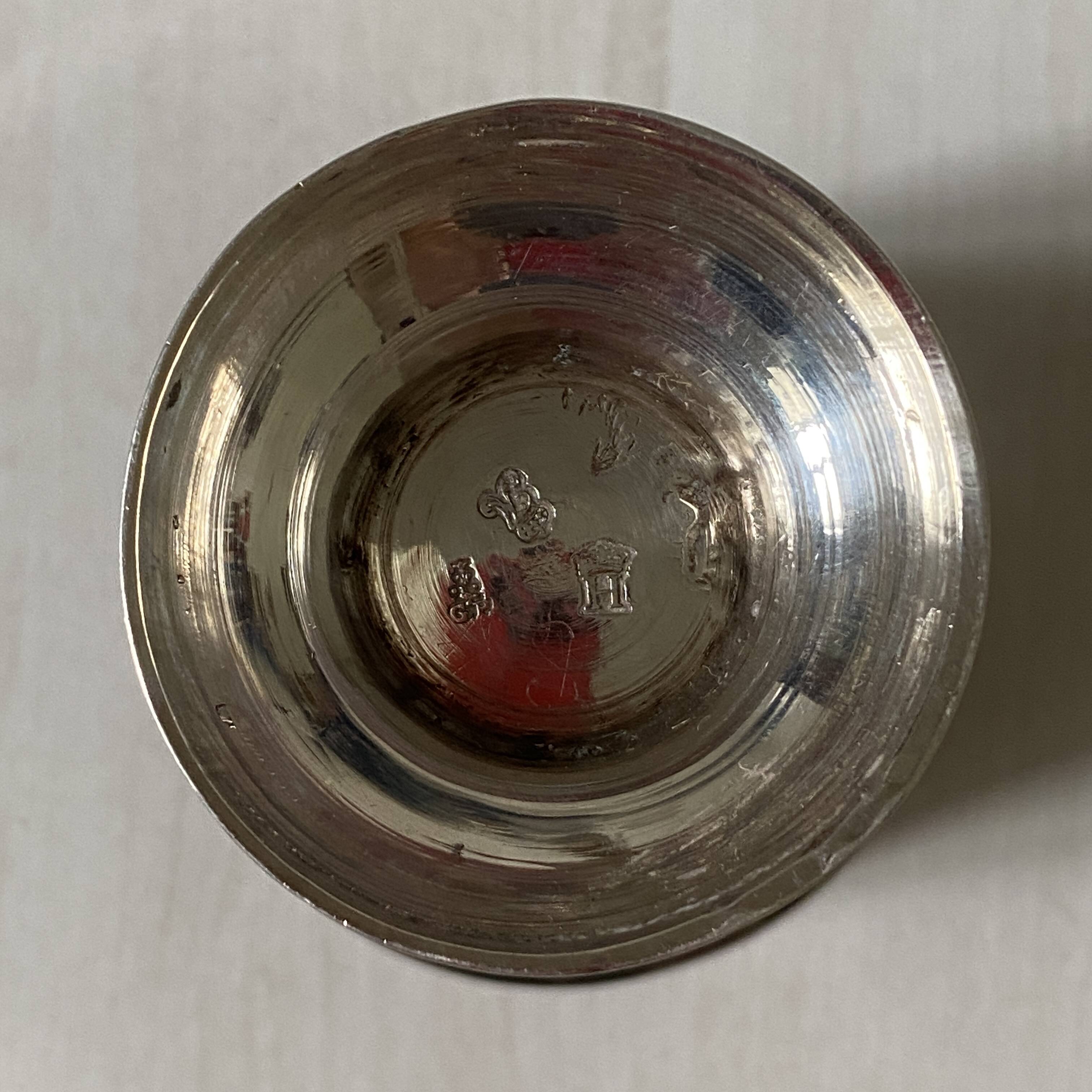 18th century solid silver tulip cup