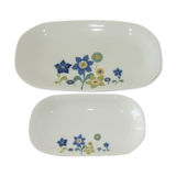 Masse porcelain dish and ravian - Surget France vintage 70/80