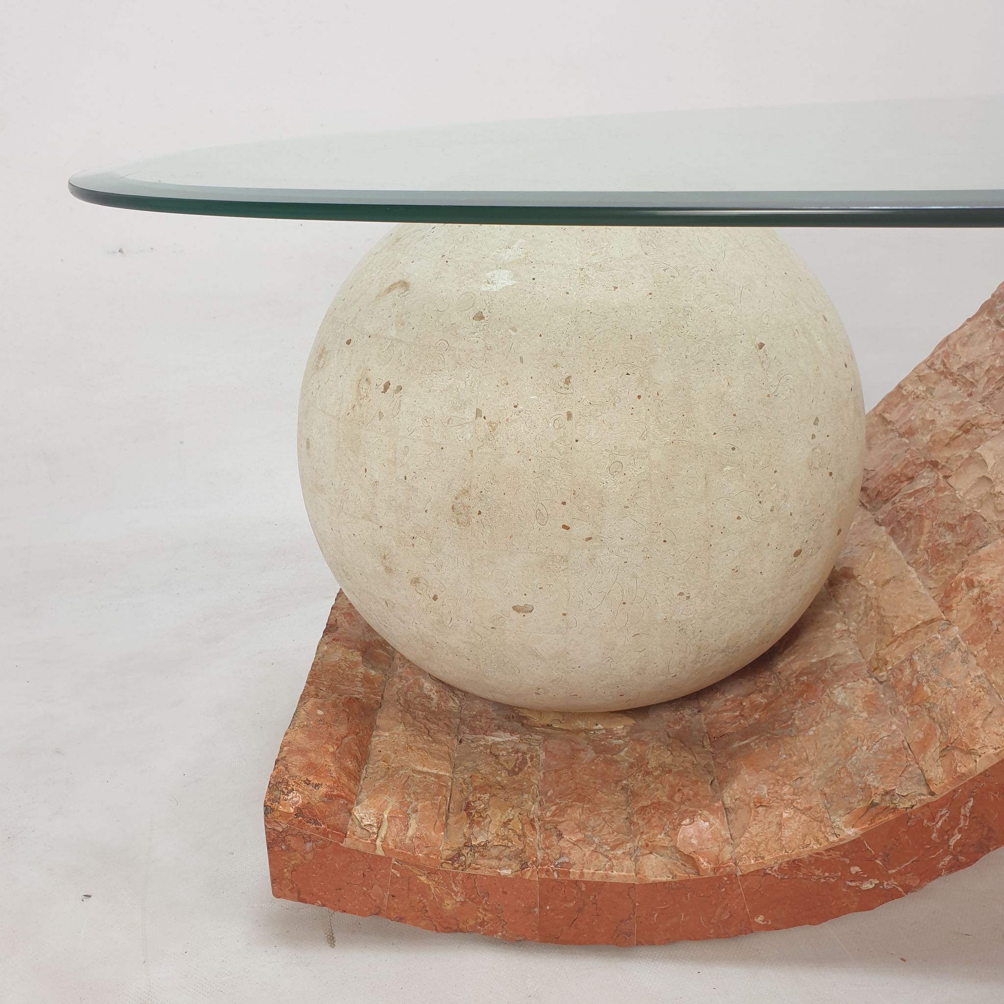 Table basse en pierre fossile de Magnussen Ponte, années 1980