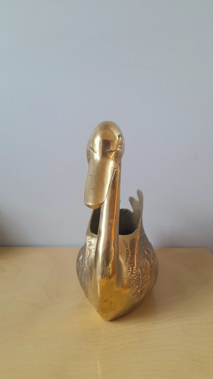 Brass swan 70s