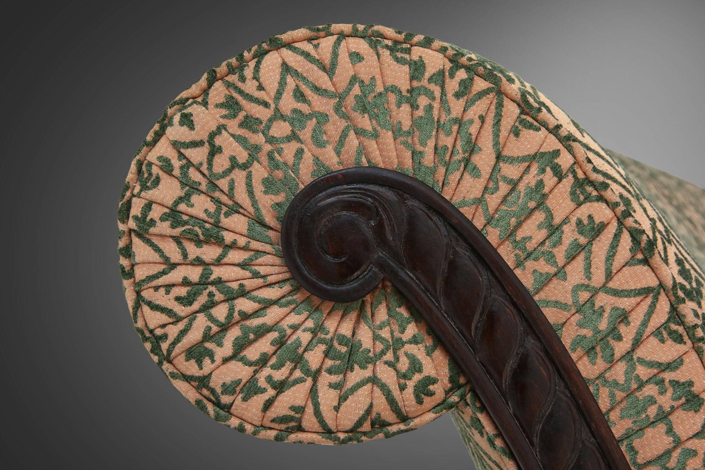 Large Victorian Sofa and Matching Ottoman, United Kingdom, 1890s