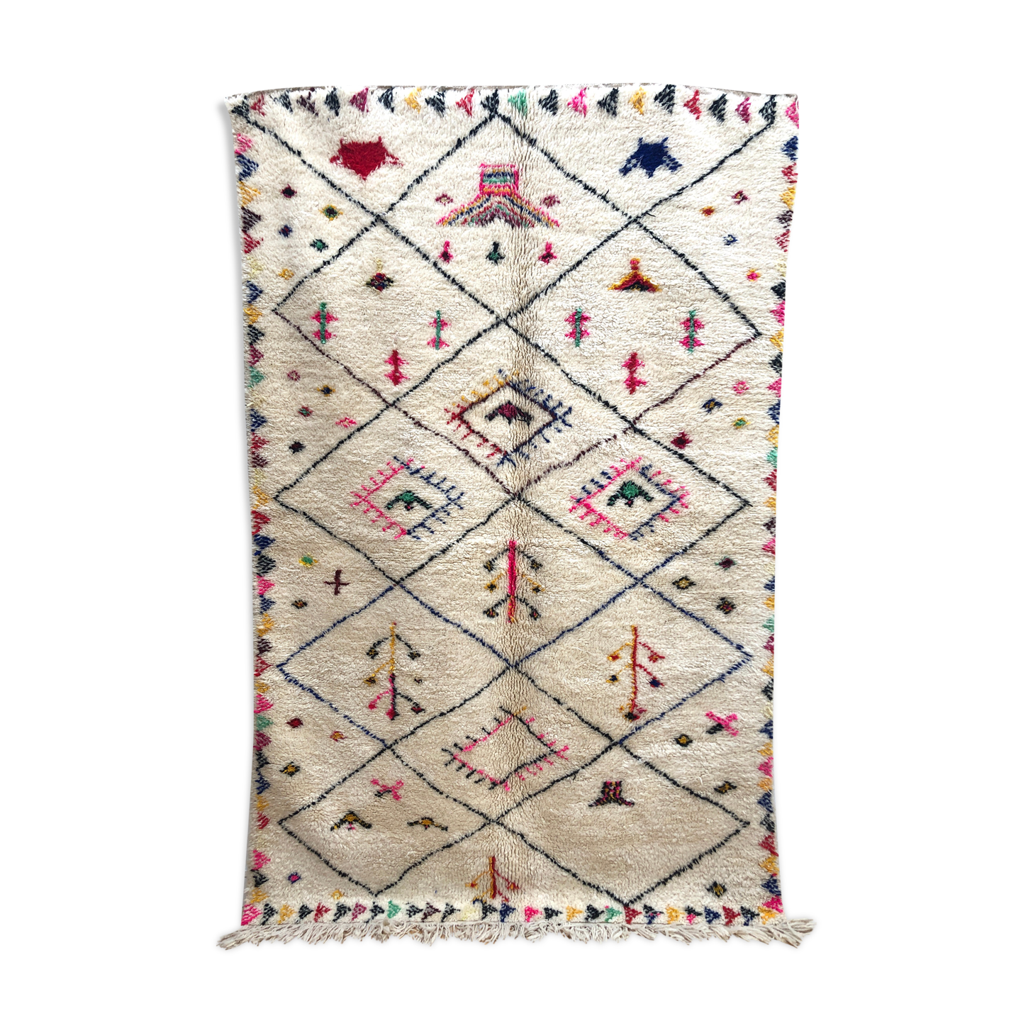 Moroccan Berber carpet Beni Ouarain with colorful patterns 2.7x1,67m