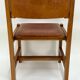 Set of 6 Maison Regain Chairs - Solid Elm and Fawn Leather - Circa 70