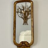 Miroir bois doré 18ème siècle 20x51cm