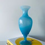 Blue opaline vase