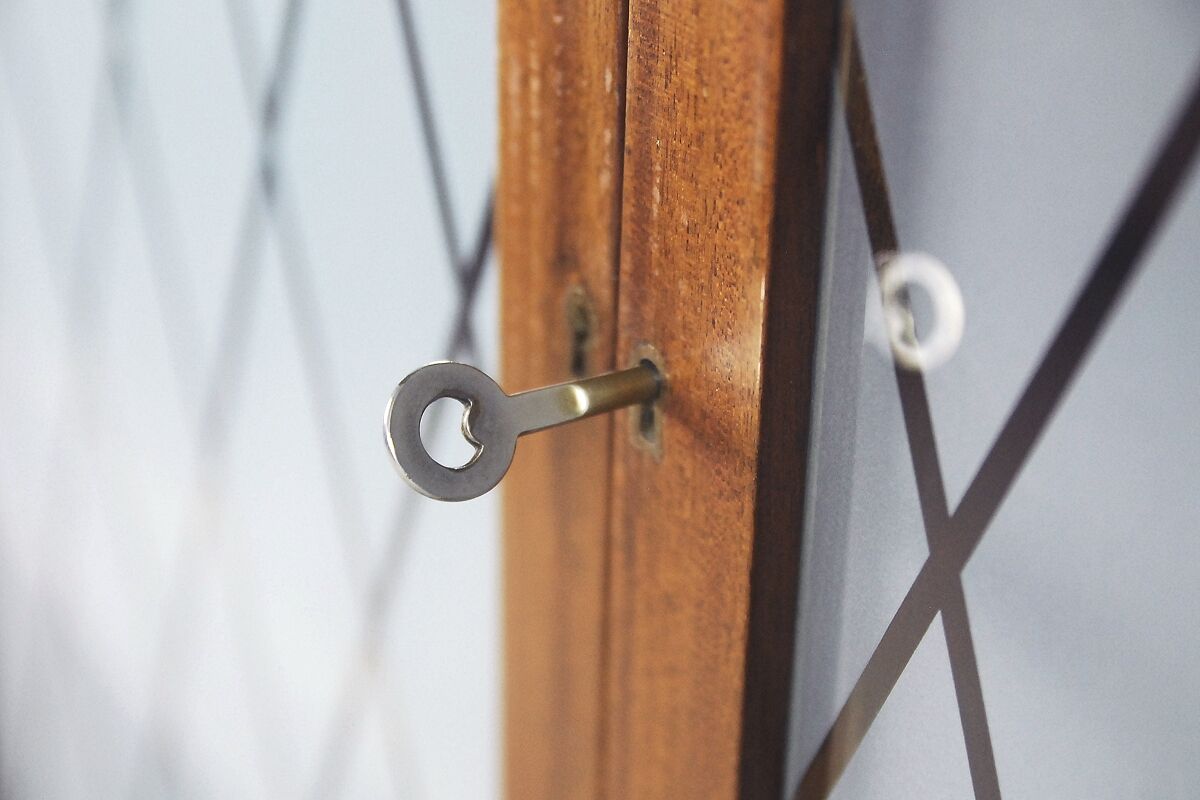 Antique Walnut and Burl Swedish Buffet with Glass Vitrine, 1940s