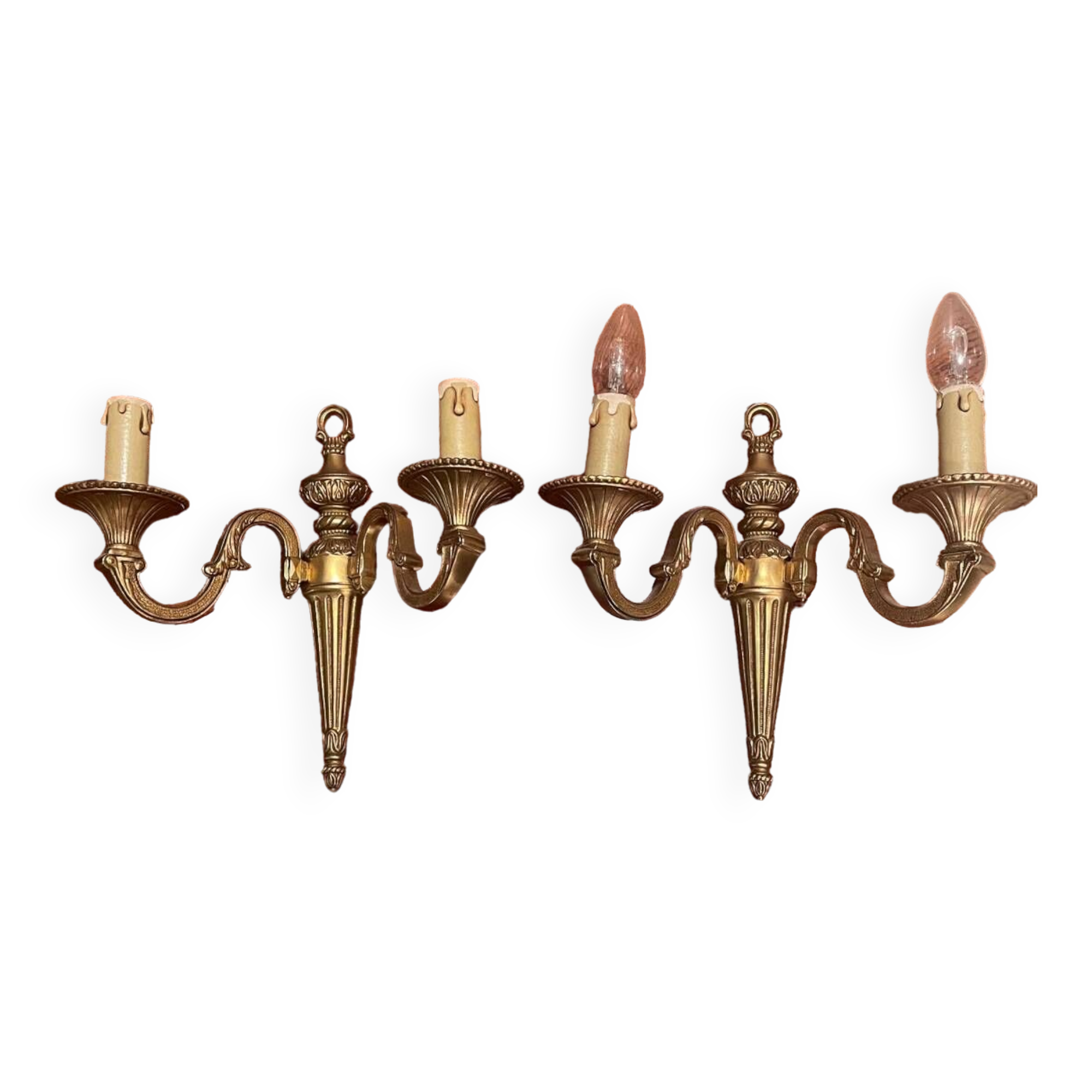 Paire applique bronze style empire design Péris Andreu