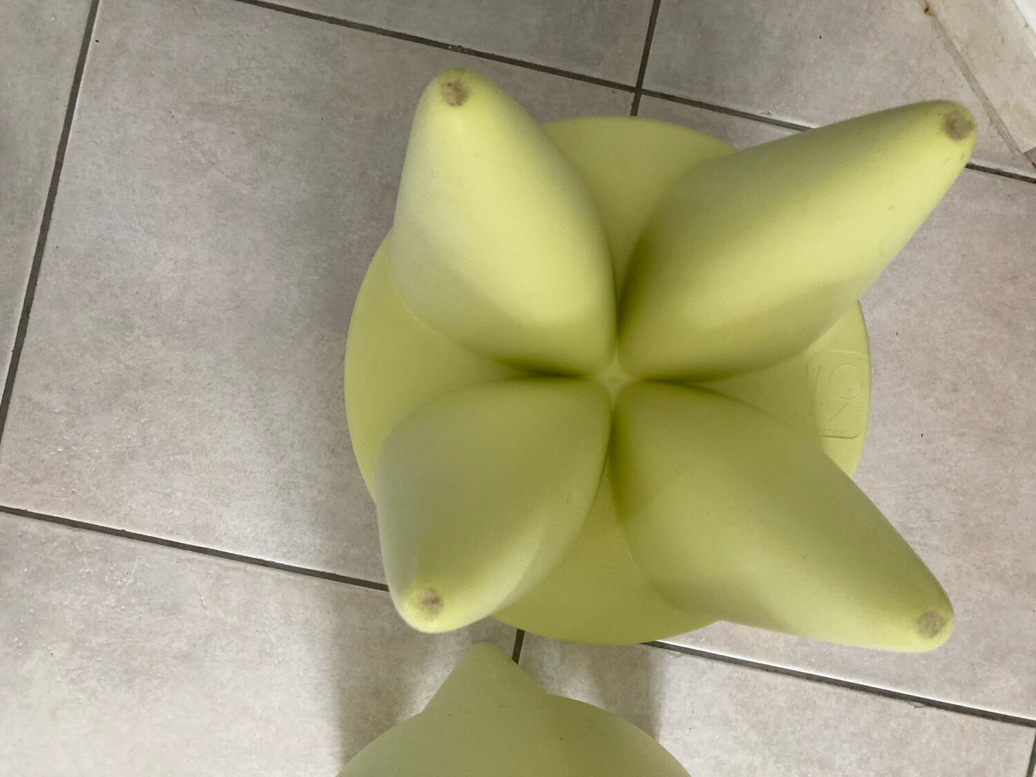 Pair of BUBU XI STARK almond glass stools