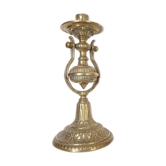 Ancienne paire de bougeoirs en bronze doré pour bateau vers 1940