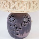 Lampe macramé et céramique