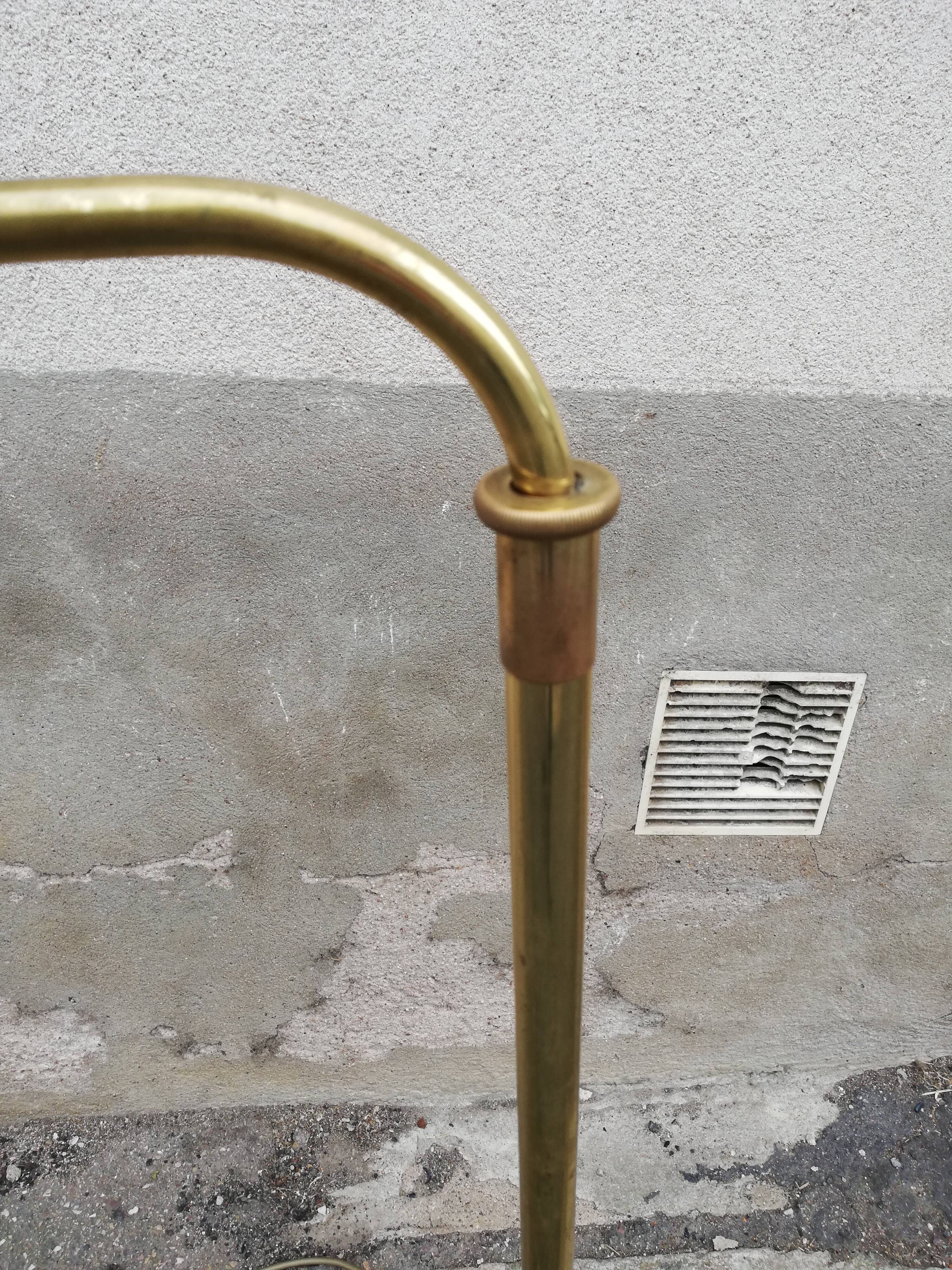 Adjustable brass vintage floor lamp