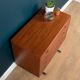 Retro teak 1960s danish chest of drawers on metal legs