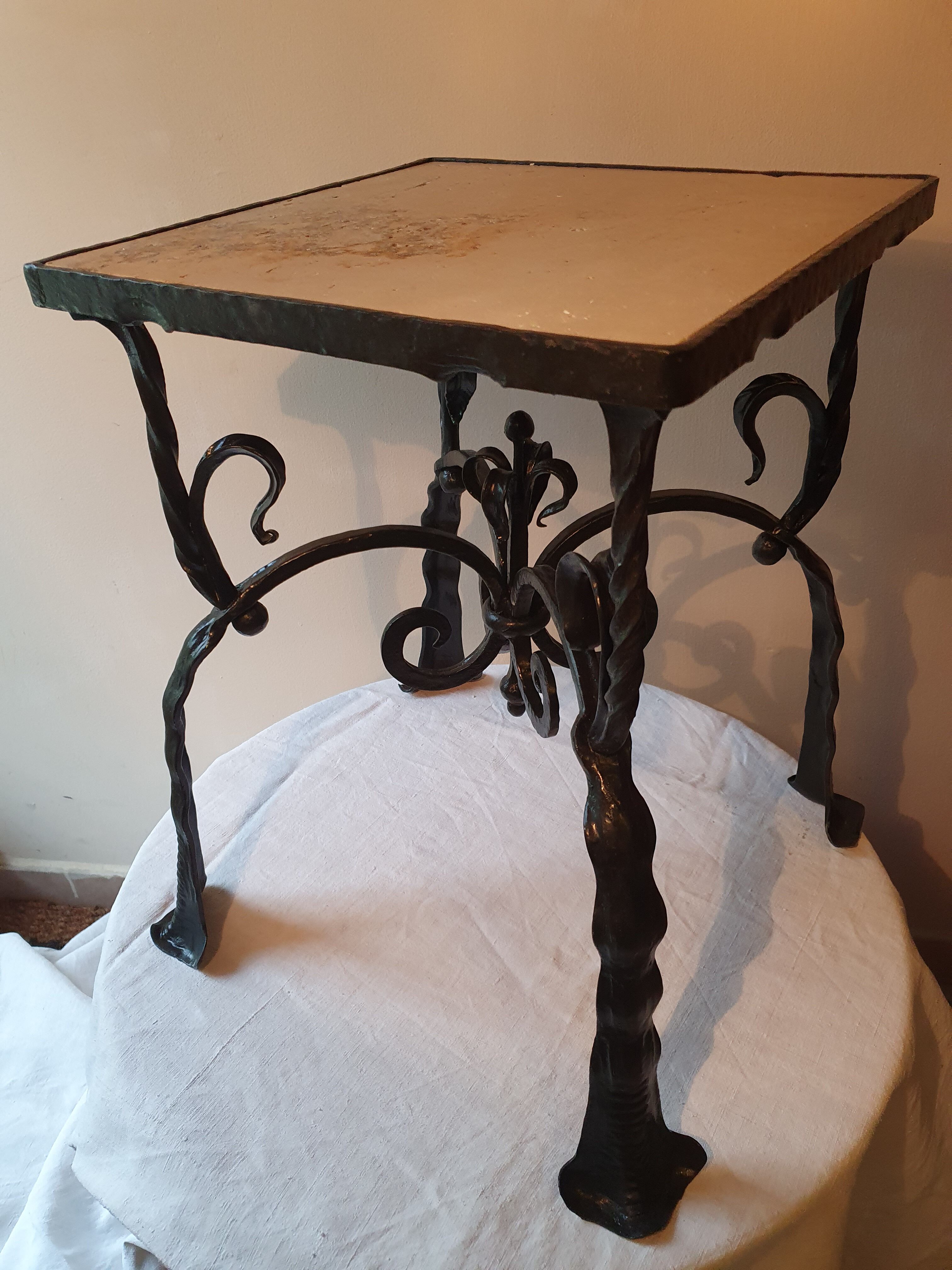 Fifth wheel, forged steel side table