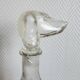 Dachshund dog carafe, Empoli glass, Italy 1960