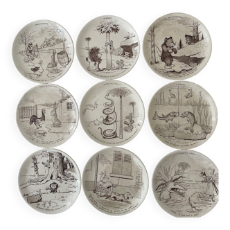 Sarreguemines plates Benjamin Rabier
